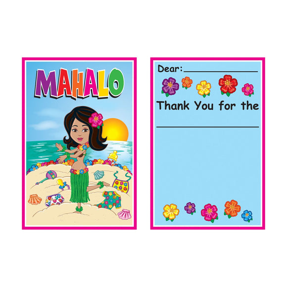 Beistle Hula Baby Thank You Notes - Party Supply Decoration for Baby Shower
