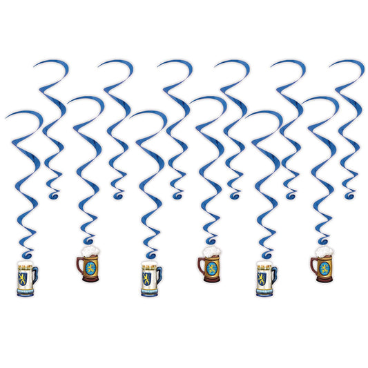 Beistle Oktoberfest Whirls (12/PKG) - Party Supply Decoration for Oktoberfest