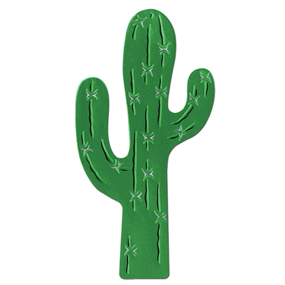 Beistle Foil Cactus Silhouette - Party Supply Decoration for Western