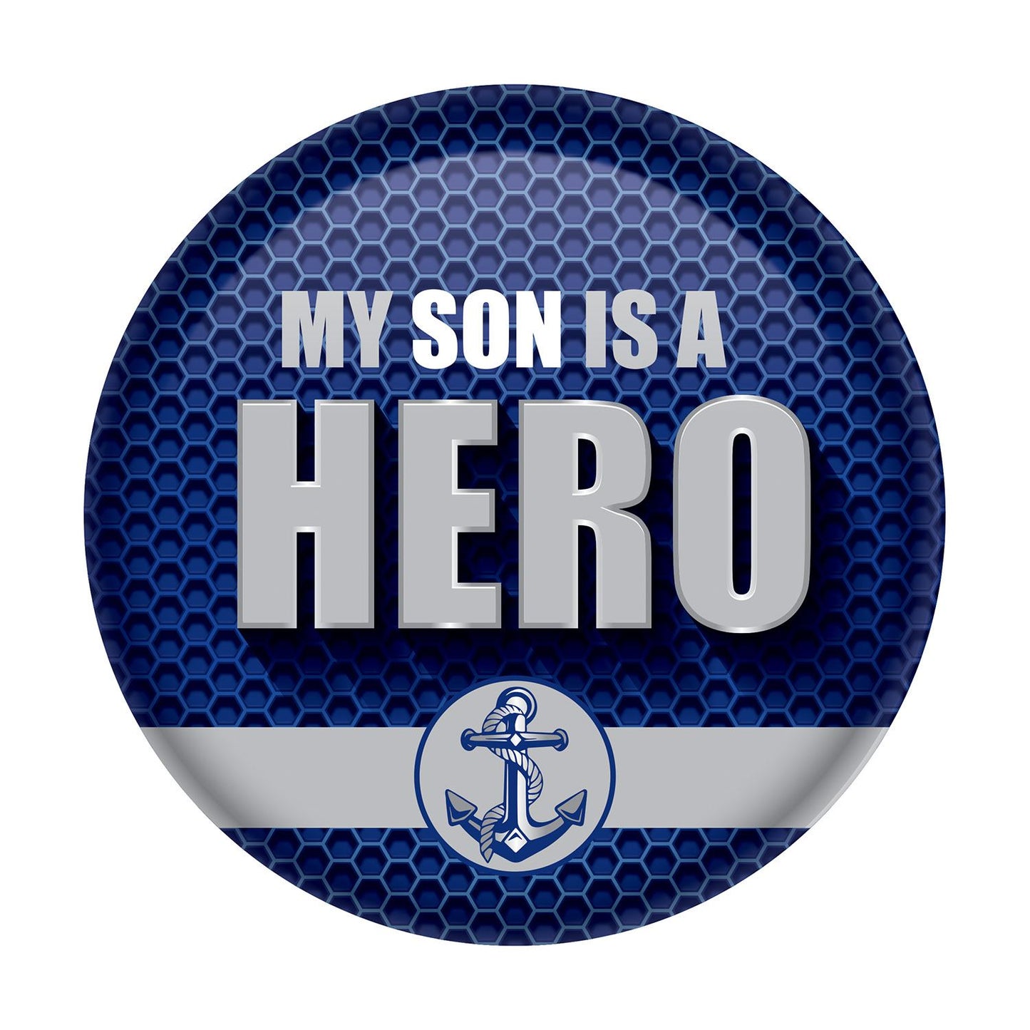 Beistle My Son Is A Hero Button - Party Supply Decoration for Patriotic