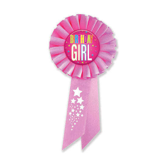 Beistle Birthday Girl Rosette - Party Supply Decoration for Birthday