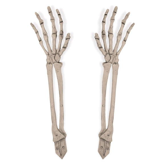 Beistle Plastic Skeleton Hand Yard Stakes - Party Supply Decoration for Halloween