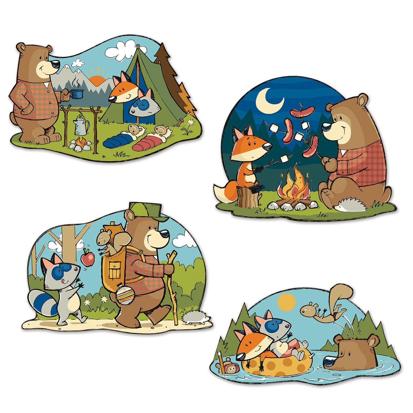 Beistle Woodland Friends Cutouts   (4/Pkg) Party Supply Decoration : Woodland Friends