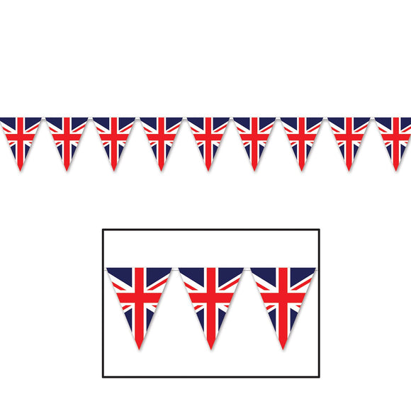 Beistle Union Jack Pennant Banner 11 in  x 12' (1/Pkg) Party Supply Decoration : British