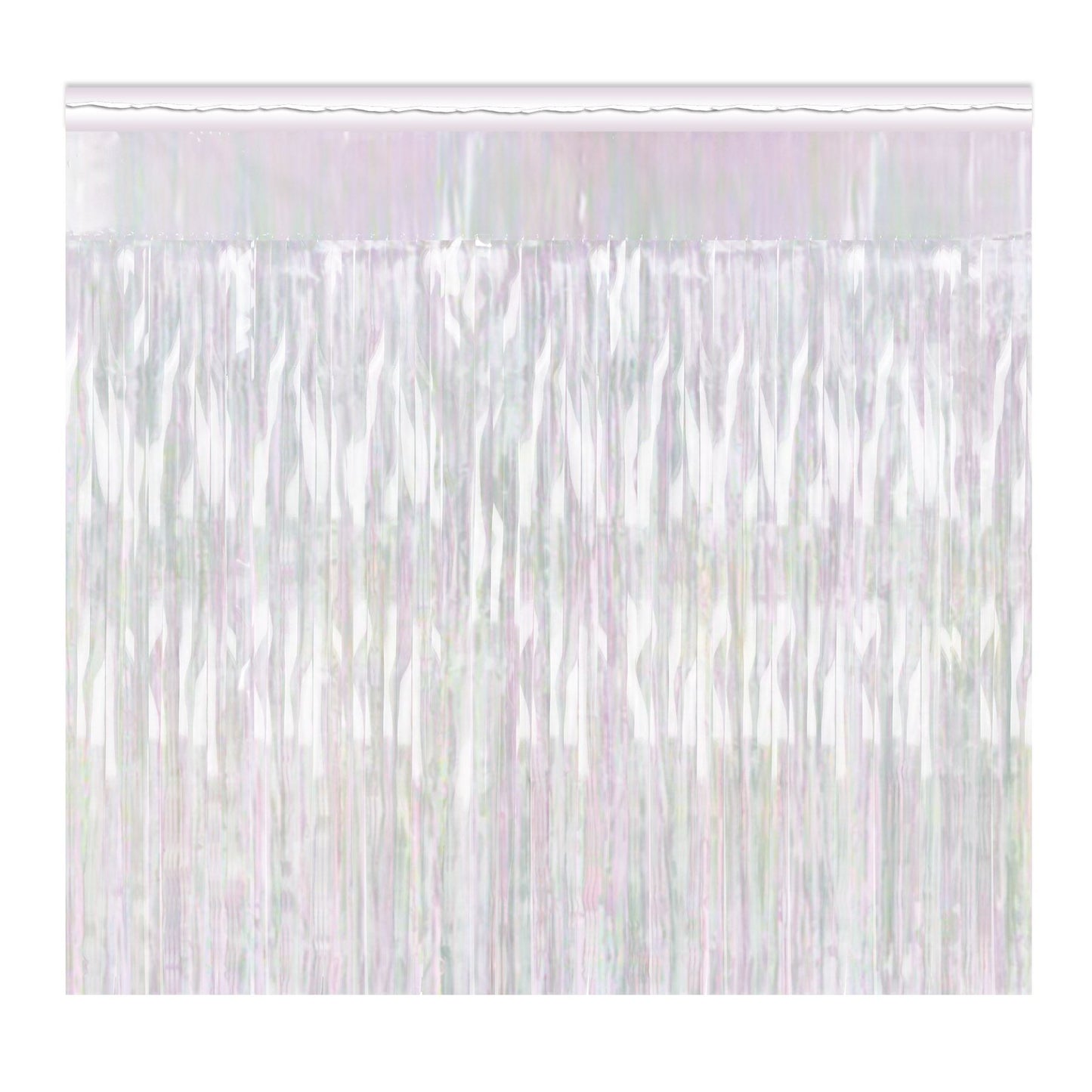 Beistle Opal 1-Ply Metallic Fringe Drape - Party Supply Decoration for General Occasion