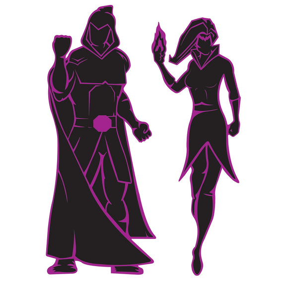 Beistle Villain Silhouettes - Party Supply Decoration for Heroes
