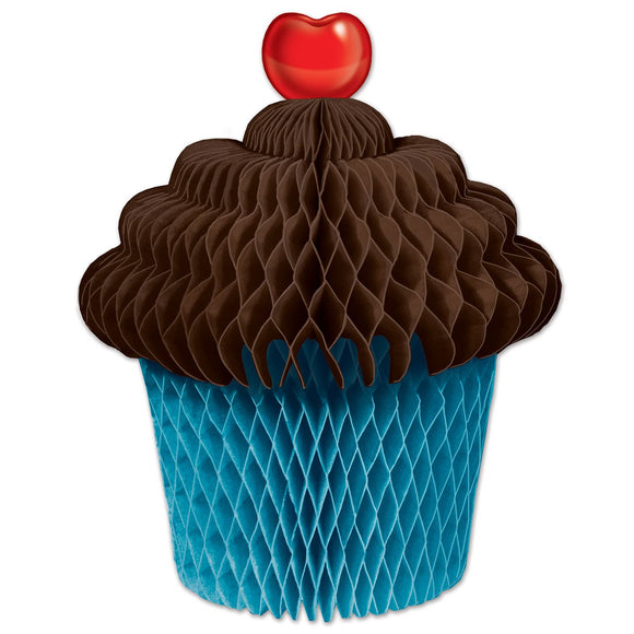 Beistle Tissue Cupcake Centerpiece (turquoise) 7 in  (1/Pkg) Party Supply Decoration : Birthday