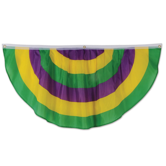 Beistle Mardi Gras All-Weather Fabric Bunting - Party Supply Decoration for Mardi Gras