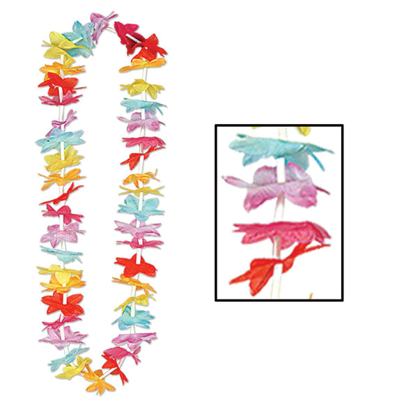 Beistle Multicolor Floral Leis (1/pkg) - Party Supply Decoration for Luau