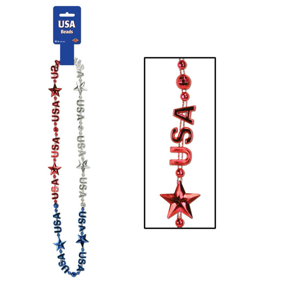 Beistle USA Beads-Of-Expression - Party Supply Decoration for Patriotic