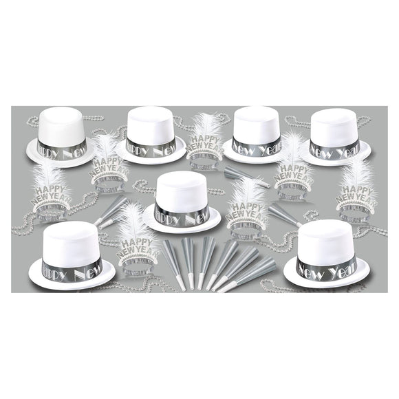 Beistle White Ice Asst for 50 - Party Supply Decoration for New Years