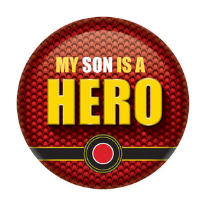 Beistle My Son Is A Hero Button - Party Supply Decoration for Patriotic
