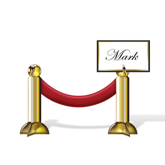 Beistle Stanchion Place Cards - Party Supply Decoration for Awards Night