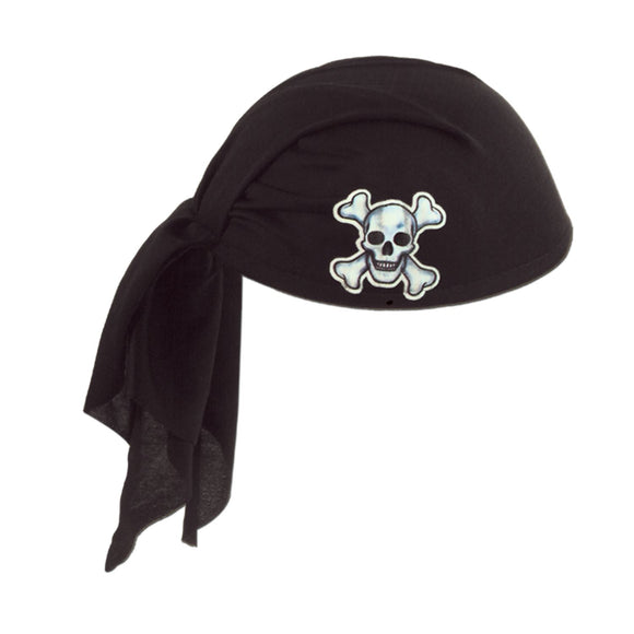 Beistle Black Pirate Scarf Hat   Party Supply Decoration : Pirate