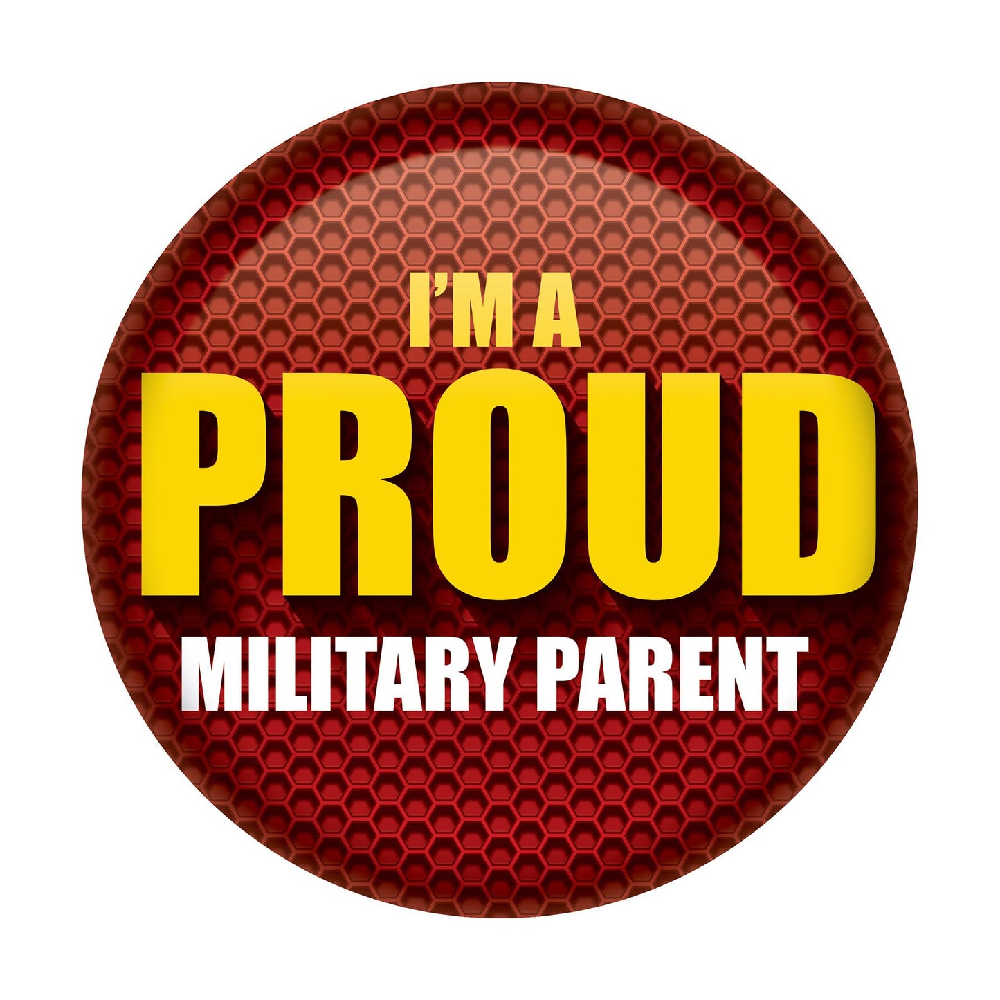 Beistle I'm A Proud Military Parent Button - Party Supply Decoration for Patriotic