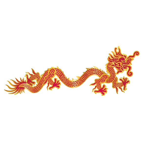 Beistle Jointed Foil Dragon - Party Supply Decoration for Chinese New Year