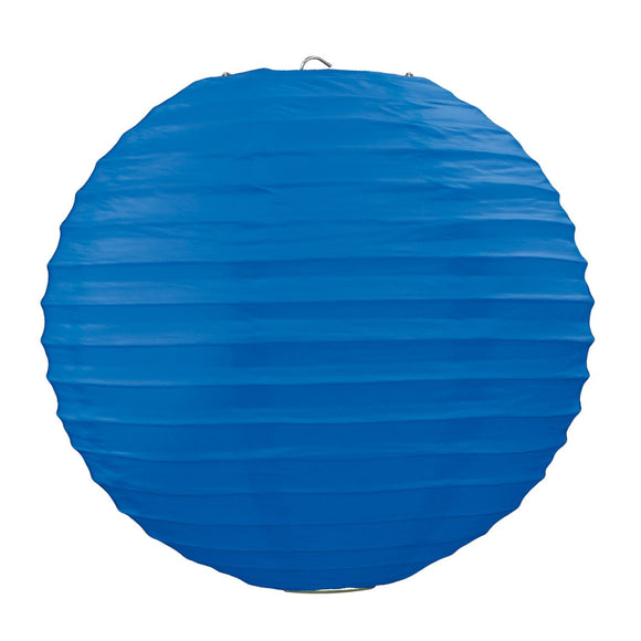 Beistle Blue Paper Lanterns (3 Paper Lanterns Per Package) - Party Supply Decoration for General Occasion