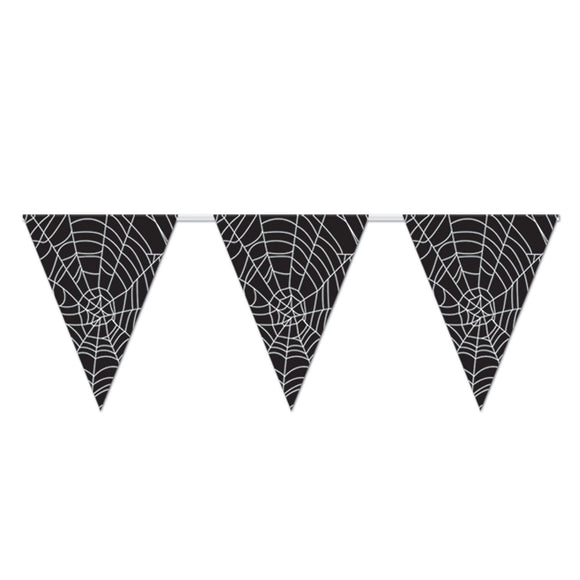 Beistle Spider Web Pennant Banner, 12 ft 11 in  x 12' (1/Pkg) Party Supply Decoration : Halloween