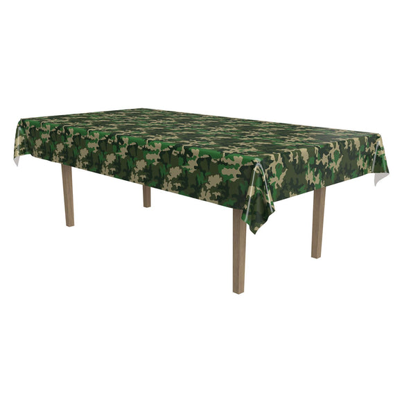 Beistle Camo Tablecover 54 in  x 108 in  (1/Pkg) Party Supply Decoration : Camo