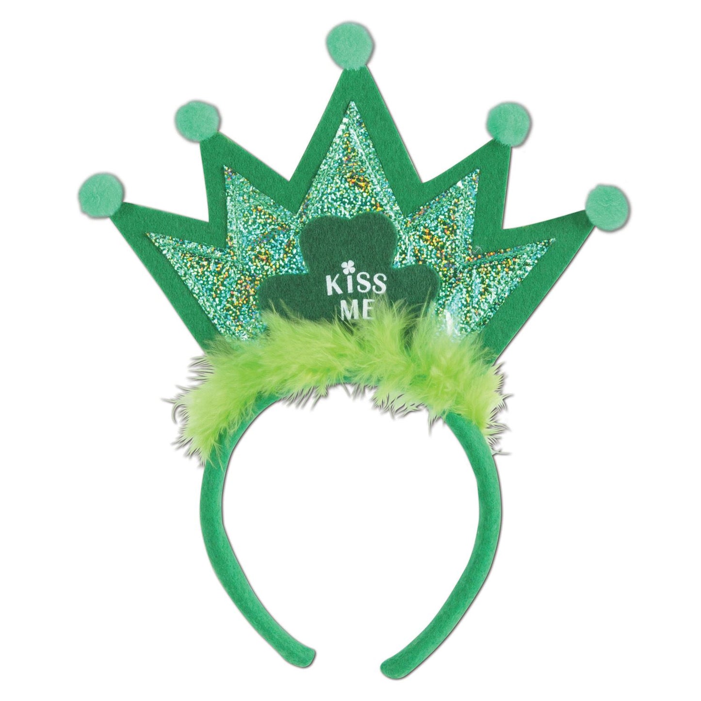 Beistle Shamrock Tiara Headband  (1/Card) Party Supply Decoration : St. Patricks