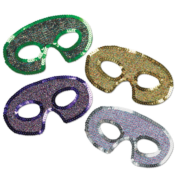 Beistle Sequin-Lame' Half Mask (Sold Individually) - Party Supply Decoration for Mardi Gras