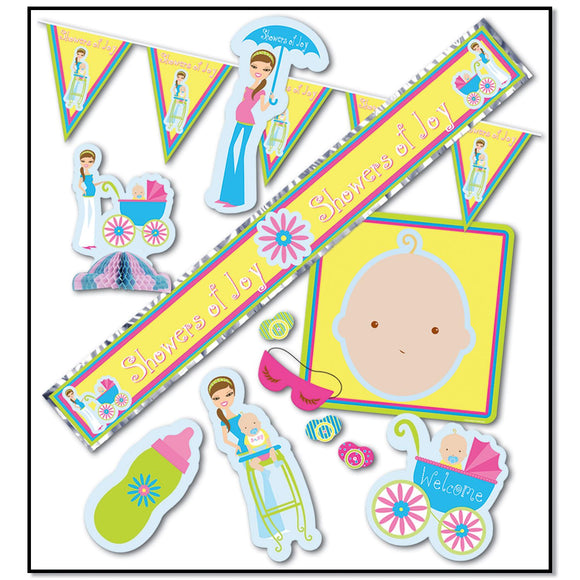 Beistle Showers Of Joy Party Kit - Party Supply Decoration for Baby Shower