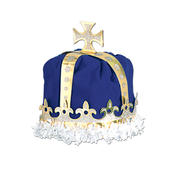 Beistle Blue Royal Kings Crown - Party Supply Decoration for Mardi Gras