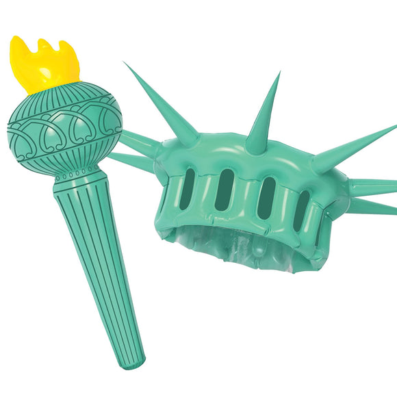 Beistle Inflatable Statue Of Liberty Wearable Set - Party Supply Decoration for Patriotic