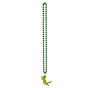 Beistle Beads w/Bobble Alligator Medallion - Party Supply Decoration for Mardi Gras