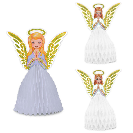 Beistle Vintage Christmas Angel Ctrpc Set - Party Supply Decoration for Christmas-Vintage