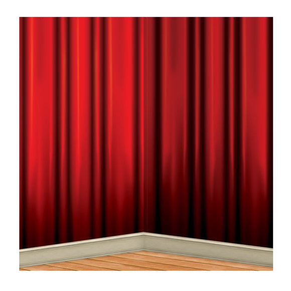 Beistle Red Curtain Backdrop 4' x 30' (1/Pkg) Party Supply Decoration : Awards Night