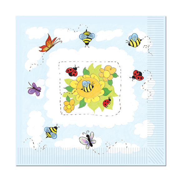 Beistle Garden Luncheon Napkins - Party Supply Decoration for Baby Shower