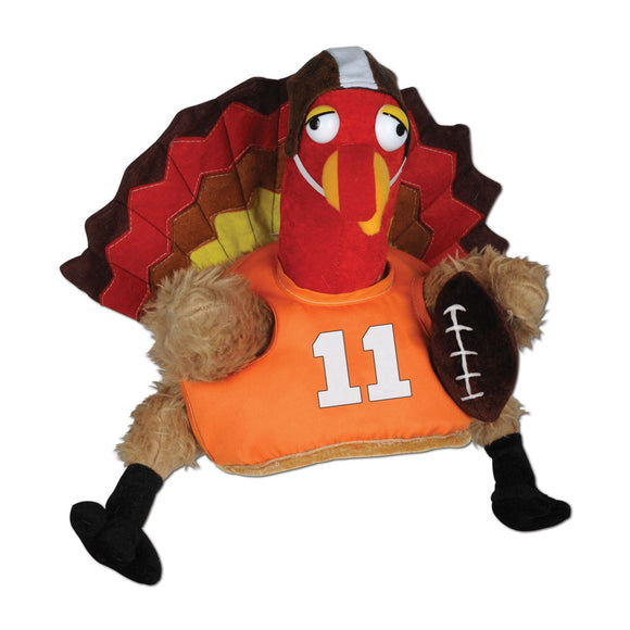 Beistle Plush Touchdown Turkey Hat  (1/Card) Party Supply Decoration : Thanksgiving/Fall