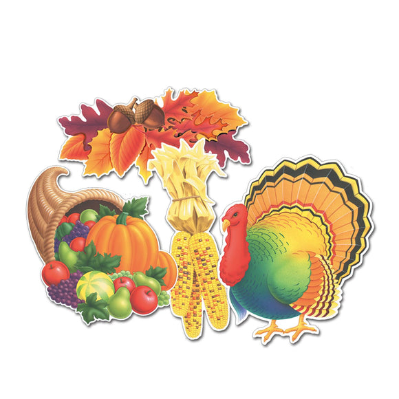 Beistle Thanksgiving Cutouts (4/Pkg)  (4/Pkg) Party Supply Decoration : Thanksgiving / Fall