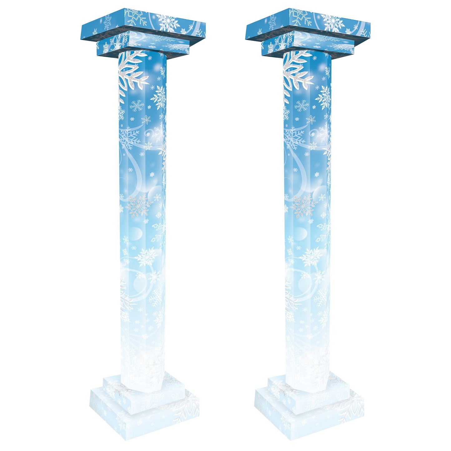 Beistle Winter Wonderland 3-D Tall Column Props - Party Supply Decoration for Prom