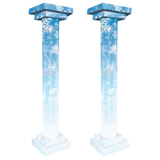 Beistle Winter Wonderland 3-D Tall Column Props - Party Supply Decoration for Prom