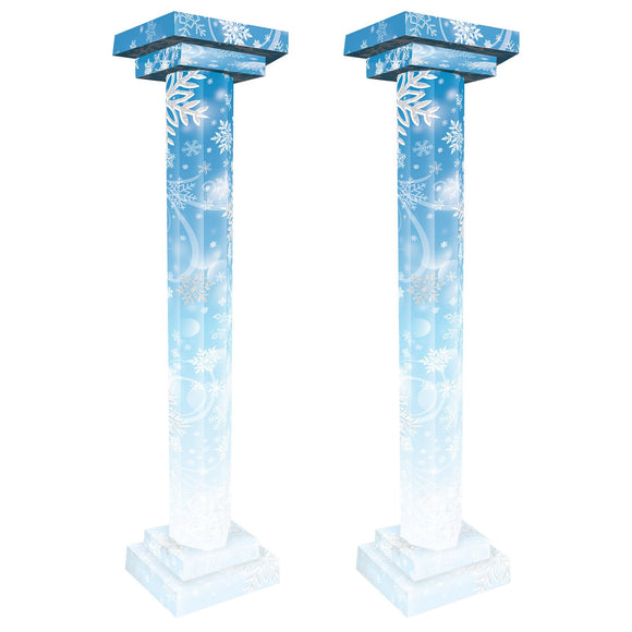 Beistle Winter Wonderland 3-D Tall Column Props - Party Supply Decoration for Prom