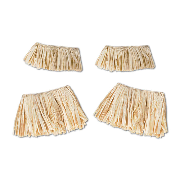 Beistle Raffia Arm and Leg Ties (4/pkg) - Party Supply Decoration for Luau