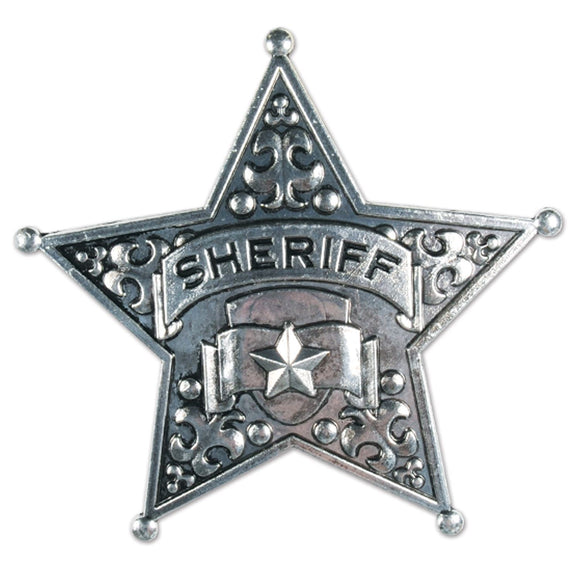 Beistle Metal Sheriff Badge - Party Supply Decoration for Western