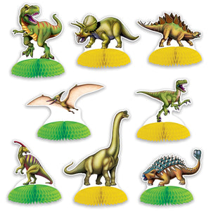 Beistle Dinosaur Mini Centerpieces  (8/Pkg) Party Supply Decoration : Dinosaurs