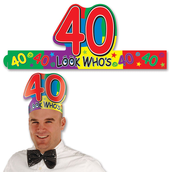 Beistle Look Who's 40 Headband   Party Supply Decoration : Birthday-Age Specific