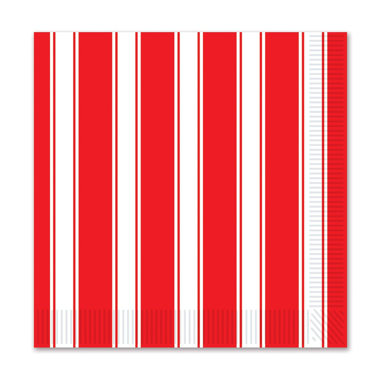 Beistle Red & White Stripes Beverage Napkins - Party Supply Decoration for Circus