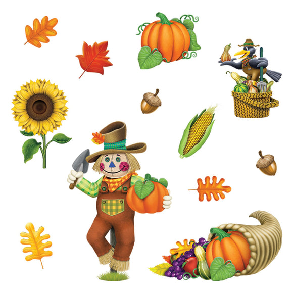 Beistle Fall Clings - Party Supply Decoration for Thanksgiving / Fall