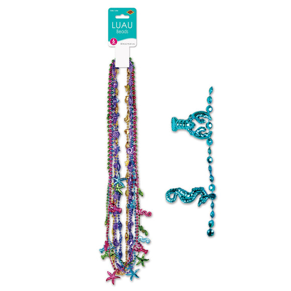 Beistle Luau Beads (6/pkg) - Party Supply Decoration for Luau