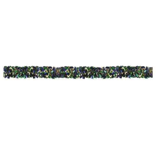 Beistle Green, Gold, and Purple Gleam N Fest Festooning Garland - Party Supply Decoration for Mardi Gras