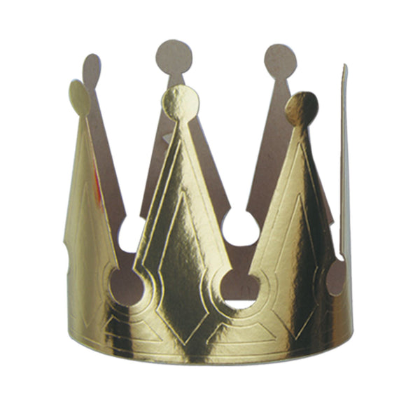 Beistle Gold Foil Kings Crown - Party Supply Decoration for General Occasion