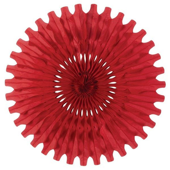 Beistle Red Art-Tissue Fan - Party Supply Decoration for General Occasion