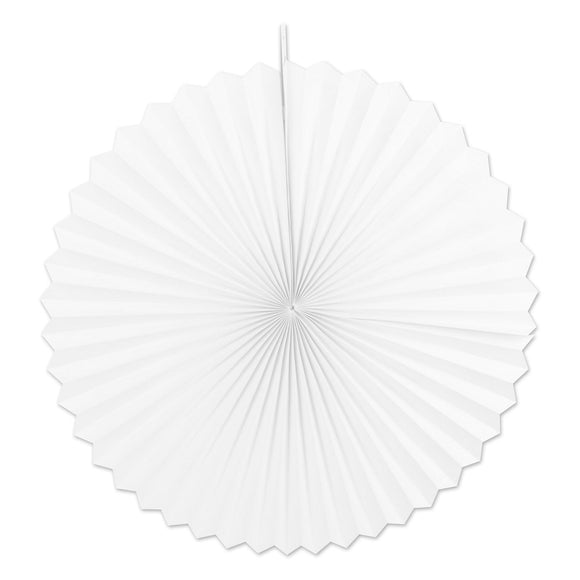 Beistle White Jumbo Accordion Paper Fans - Party Supply Decoration for General Occasion