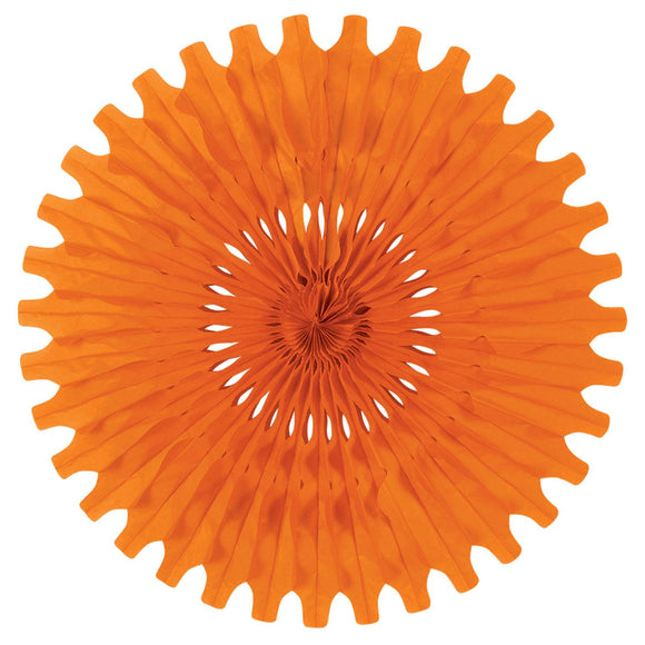 Beistle Orange Art-Tissue Fan - Party Supply Decoration for General Occasion