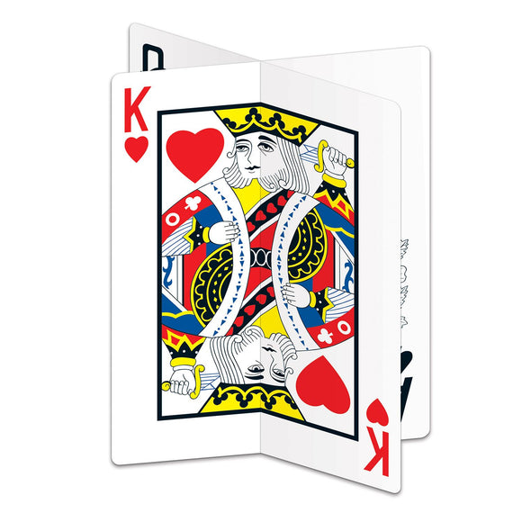 Beistle 3-D Playing Card Centerpiece - Party Supply Decoration for Casino